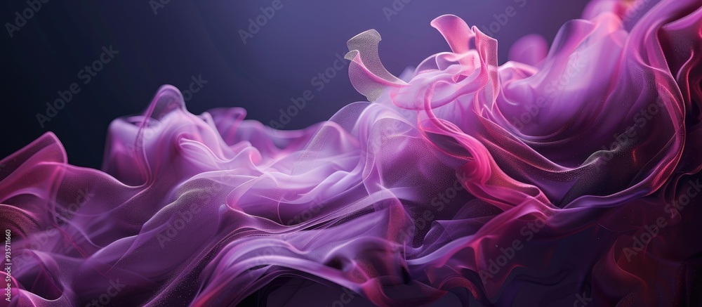 Poster steam synthetic material dark background material. copy space image. place for adding text and desig