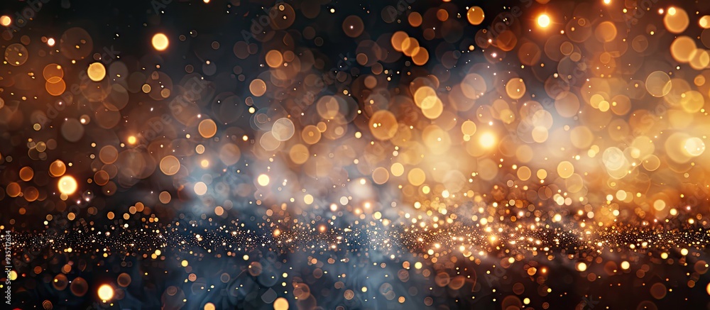 Poster abstract bokeh backdrop featuring shimmering defocused sparkles copy space festive christmas backgro