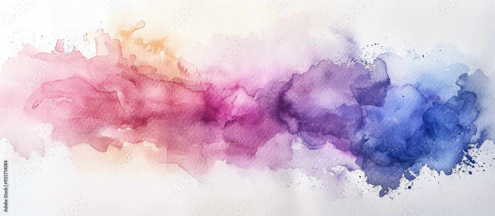 Poster watercolor paints on textured rough paper. copy space image. place for adding text and design