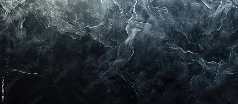 Poster steam synthetic material dark background material. copy space image. place for adding text and desig