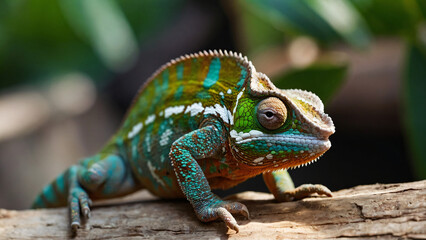 Kameleon w naturalnym środowisku. Generative AI.