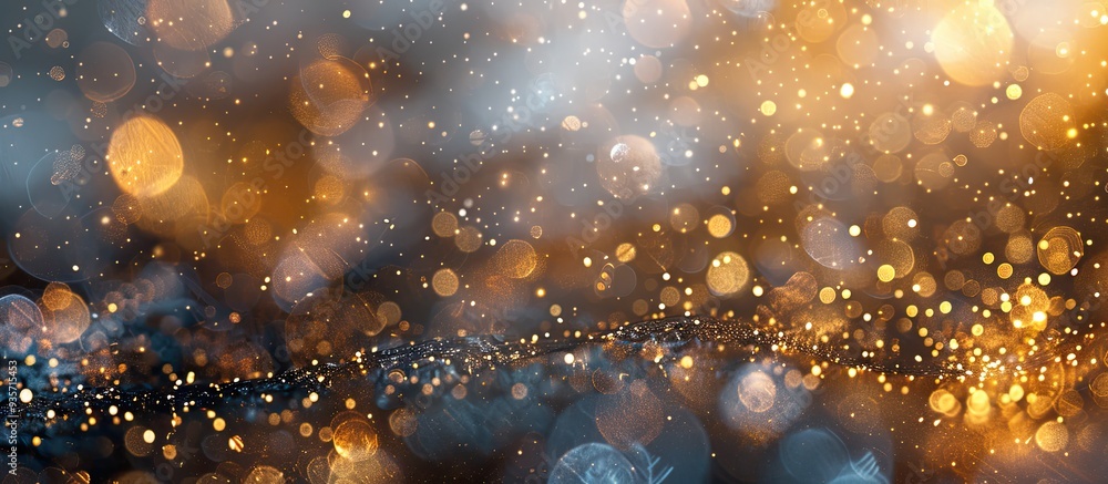 Poster sparkling lights festive backdrop with texture abstract christmas background featuring shimmering br