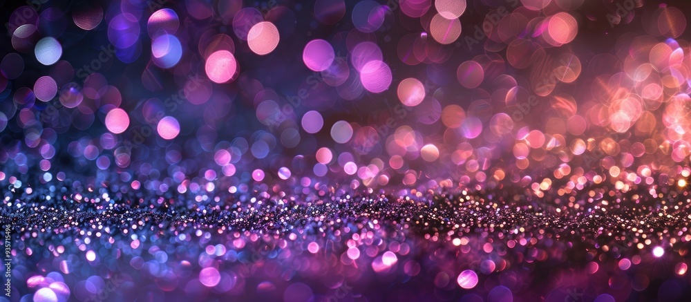 Poster purple glitter background. copy space image. place for adding text and design