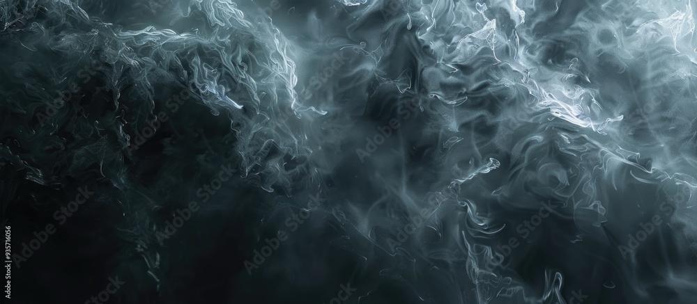 Poster abstract black background with smoke texture. copy space image. place for adding text and design