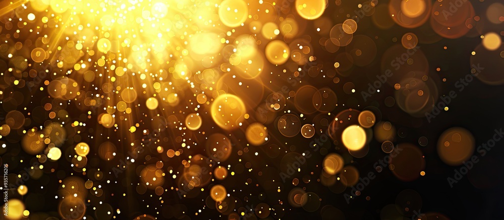 Poster blurred golden dark light for a background that is abstract. copy space image. place for adding text