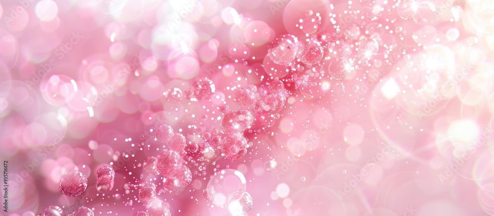 Poster soft pink bokeh abstract backdrop and wallpaper copyspace