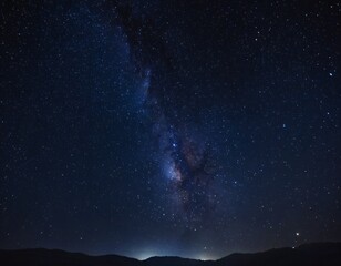 Abstract Starry Night: Bright and Shimmering Stars in a Dark, Cosmic Background. Ai generated images