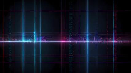 A futuristic flat vector background featuring a dark, minimalistic grid with bright, intersecting laser beams