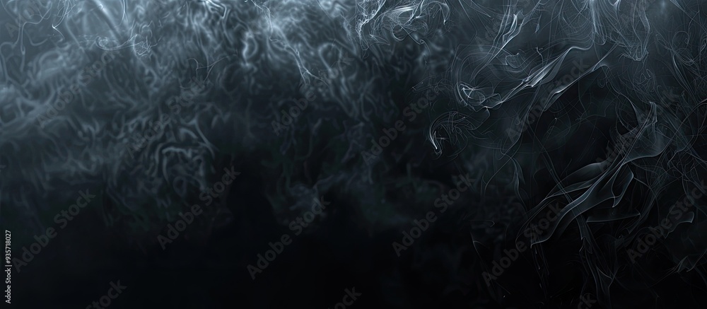 Poster abstract black background with smoke texture. copy space image. place for adding text and design