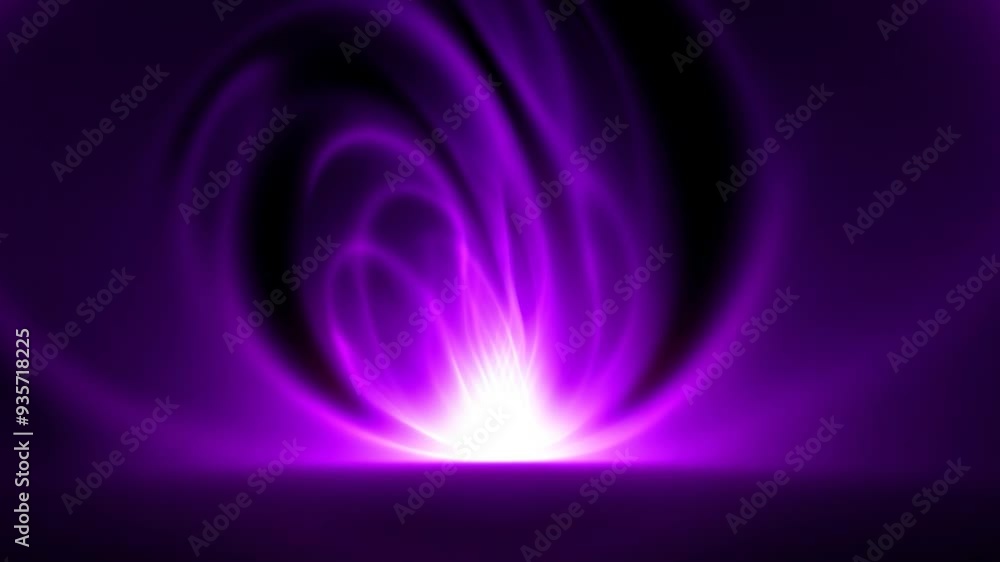 Poster purple violet abstract mystical vortex portal light swirls on black background smooth motion video