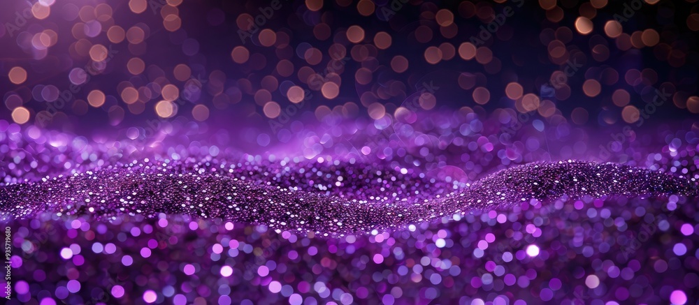 Poster purple glitter background. copy space image. place for adding text and design