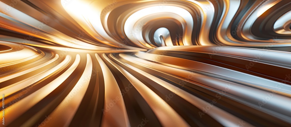 Poster light striped paths with erratic movements. copy space image. place for adding text and design