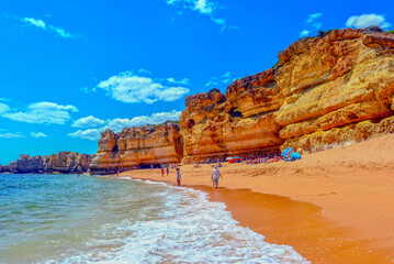 Praia da Coelha in Albufeira, Algarve (Portugal)