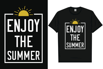Enjoy the summer sea beaches typography tshirt design