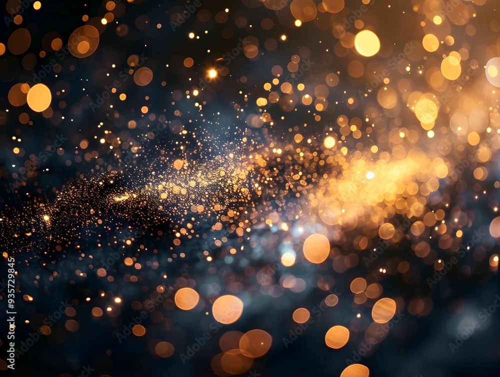 Aufkleber glistening particles swirl in deep space, creating a mesmerizing cosmic display of lights and colors