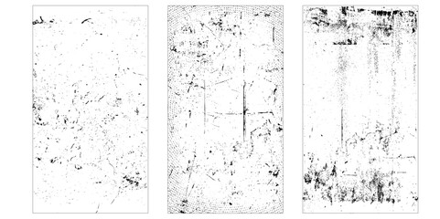 Dust Overlay Distress Grain ,Simply Place illustration over any, Set of Black and white grunge. Distress overlay texture. 