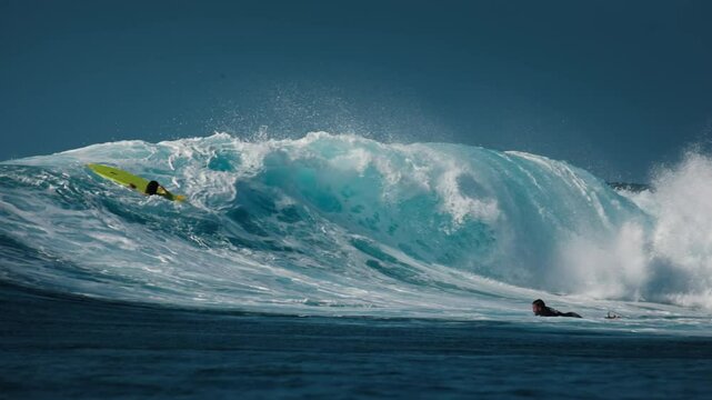 Ocean wave breaks in the Maldives