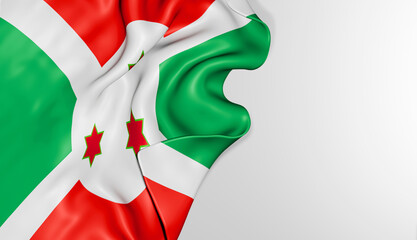 Burundi flag background 3d image