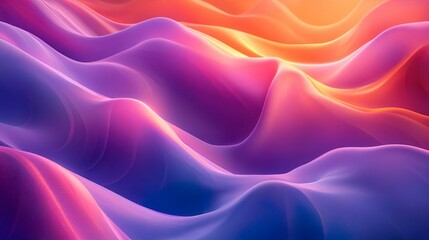 Obraz premium Abstract neon-colored waveforms in digital design creating a dynamic and cutting-edge wallpaper for tech visuals