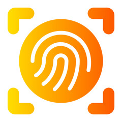 fingerprint scanner gradient icon