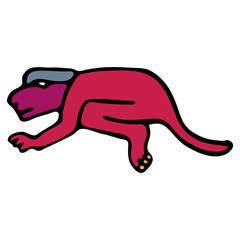 Tribal animal style Mexican design