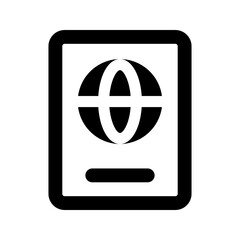 passport glyph icon