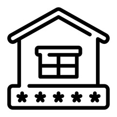 home security line icon