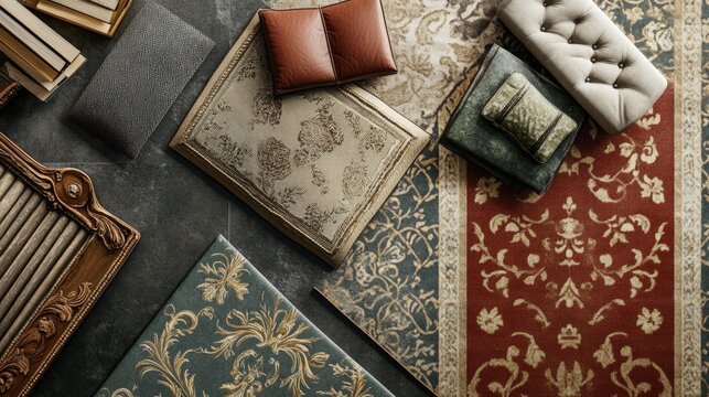 Elegant retro vibes with classic vintage textures and colors, combining nostalgic patterns and timeless design for a sophisticated look