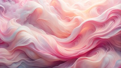 Obraz premium Aqua Embrace radiates serenity, embracing the softness of flowy pastel pink hues, transporting the senses to a tranquil oasis of calming beauty.