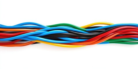 Colorful Electric Wires Abstract Design