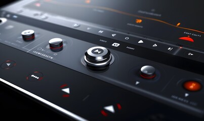 frame video player 3d design or video media player interface. 3d rendering. 