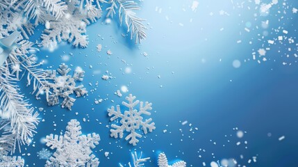 Wintery blue background