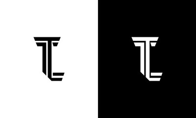 monogram symbol TL line art modern logo
