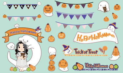 Ghost girl halloween set