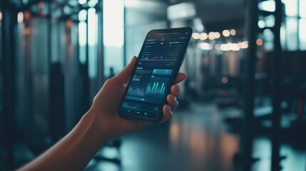 Tracking Fitness Progress with AI App in Modern Gym