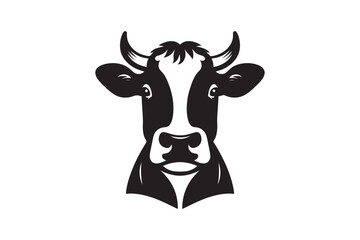 Cow had silhouette vector illustration