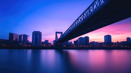 Fototapeta premium Evening Transition Over Urban Skyline