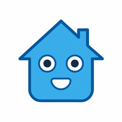 A cool, persuasive icon of a house for real estate.