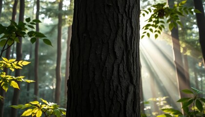 Obraz premium Forest mural wallpaper design art, ai