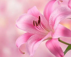 Fototapeta premium pink lily background