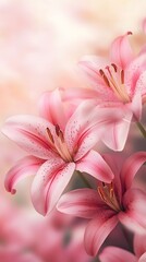 Fototapeta premium pink lily background