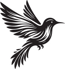 bird silhouette vector style with white background