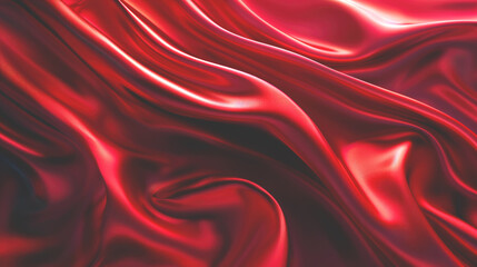 Obraz premium Luxury red fabric with wave pattern.