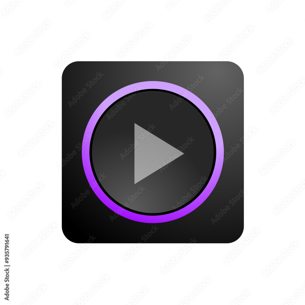 Aufkleber play button on transparent background. video or music player user interface. transparent svg file. v