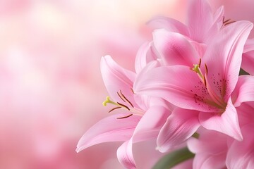 Fototapeta premium pink lily background