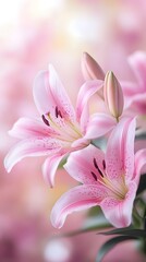 Fototapeta premium pink lily background