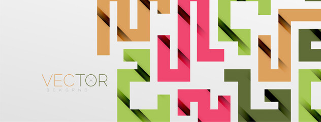 Color bend lines with shadow texture effect. Vector Illustration For Wallpaper, Banner, Background, Card, Book Illustration, landing page