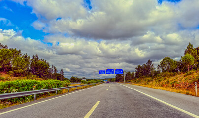 Autoestrada A2 in Richtung Lissabon, Portugal