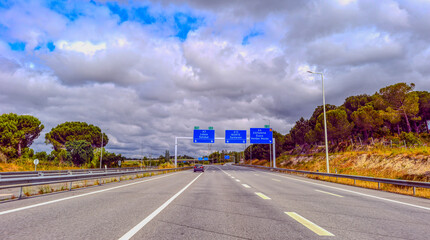 Autoestrada A2 in Richtung Lissabon, Portugal