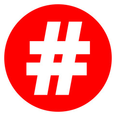 Hashtag for web design. Social network communication concept.